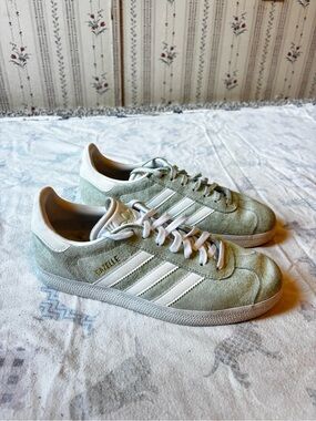 Adidas Giselle Sneakers in Sage Green and White